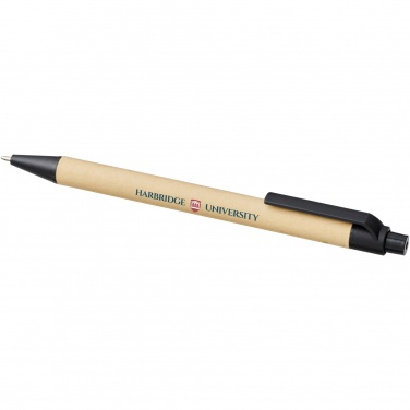 Logo trade promotional gifts image of: Berk recycled carton and corn plastic ballpoint pen